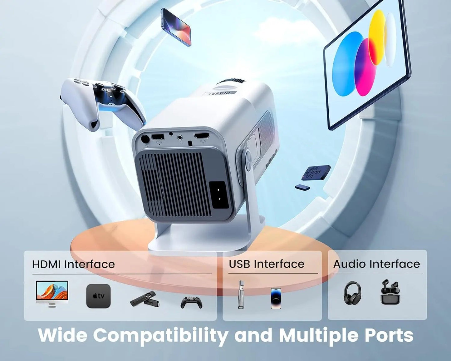 Mini Portable Projector for iOS/Android