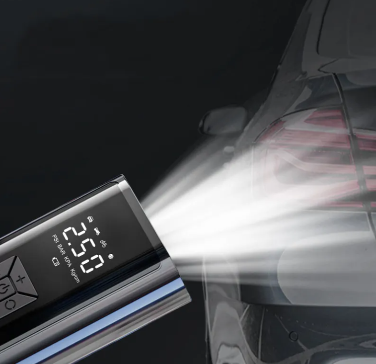 Phantom Portable Electric Tyre Inflator, 150 PSI, 4500mAh Battery, Digital Display, Type-C, LED Light, 4 Inflation Modes