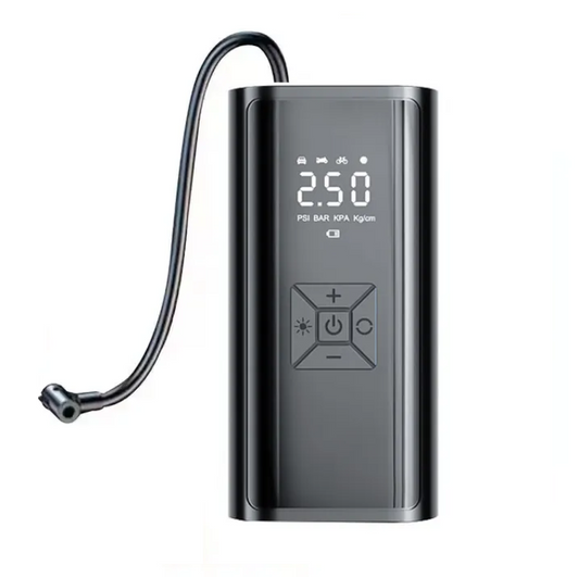 Phantom Portable Electric Tyre Inflator, 150 PSI, 4500mAh Battery, Digital Display, Type-C, LED Light, 4 Inflation Modes