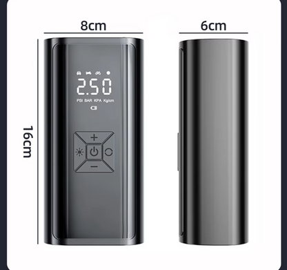 Phantom Portable Electric Tyre Inflator, 150 PSI, 4500mAh Battery, Digital Display, Type-C, LED Light, 4 Inflation Modes