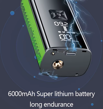 Phantom Portable Electric Tyre Inflator, 150 PSI, 4500mAh Battery, Digital Display, Type-C, LED Light, 4 Inflation Modes